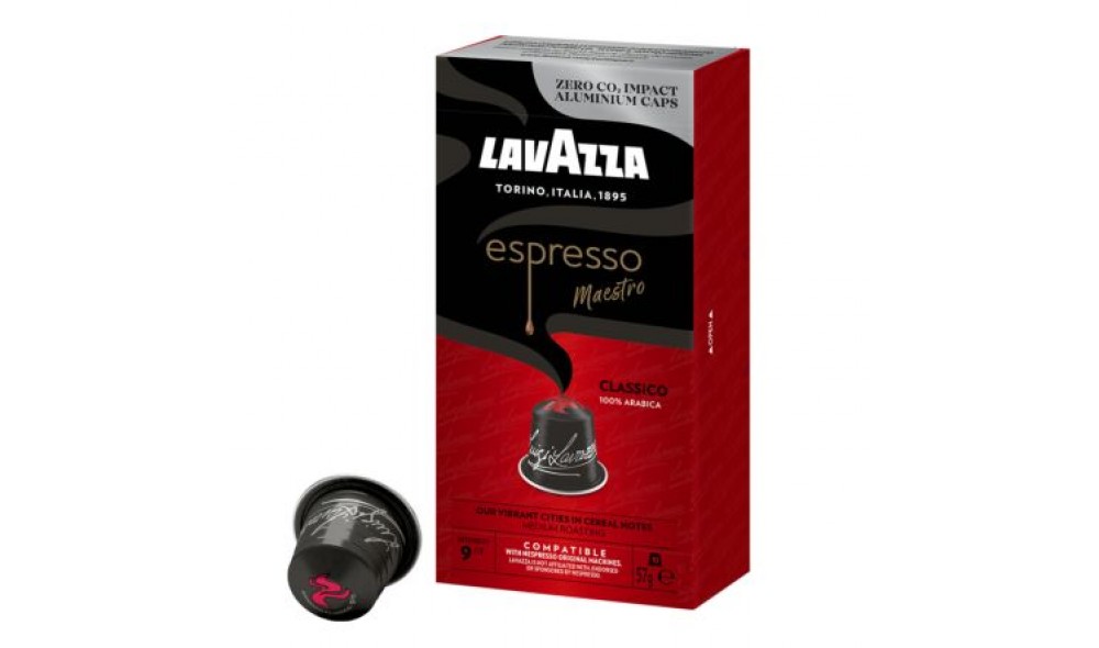 Boutique Lion - Lavazza 10 Capsules compatibles Nespresso® Aluminium Maestro classico